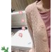 Mooirue Twist Cable Sweater Coat Flowers Knitted Cardigan Pink Blue White Loose Spring 2019 Femme Korean Style Sweater Sweater