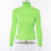 NCLAGEN 2019 Spring Women Turtleneck Ribbed Sweaters Long Sleeve Fluorescent Color Pullovers Slim Solid Color Mujer Warm Sweater