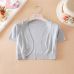 NIFULLAN New Arrival Women'S Short Sleeve Solid Silk Sweater Knitting Shrug Lady Fashion Short Cardigans Sweater Waistcoat