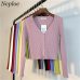 Neploe Spring Newly Patchwork Women Cardigans 2019 Fashion Slim Ladies Knitted Sweater Long Sleeve Buttons Sweater 65057