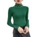 New 2018 Autumn and Winter Women Pearl Beaded Sweater O-Neck Long Sleeve Slim Women Knit Sweater and Pullover SW854