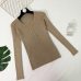 New 2019 Spring Button V Neck Sweater Women Basic Slim Knitted Pullover Women Sweaters And Pullovers Knit Jumper Ladies Sweater