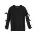 New Autumn Bow Hollow Out Stylish Womens Winter Long Sleeve Sweater Ladies Warm Sweater Jumper Pullover Tops Knitwear HOT