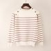 New Autumn Winter Women Pullover Sweater Fashion Striped Designer Casual Jumper O-Neck Long Sleeves Female Sweater