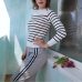 New Autumn Winter Women Pullover Sweater Fashion Striped Designer Casual Jumper O-Neck Long Sleeves Female Sweater