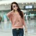 New Design Female Solid Hollow Out Knitted Sweater Long Batwing Sleeve Wear Casual Loose Knitted Pullover Women Autumn Jumper