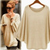 New sweater Women candy color Oversized Batwing Knitted Pullover Loose Sweater Knitted Tops high quality clothing #yl