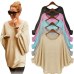 New sweater Women candy color Oversized Batwing Knitted Pullover Loose Sweater Knitted Tops high quality clothing #yl