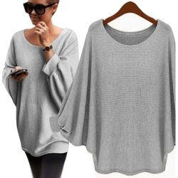 New sweater Women candy color Oversized Batwing Knitted Pullover Loose Sweater Knitted Tops high quality clothing #yl