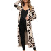 New sweater women Long Sleeve Leopard Print Cardigan Open Front Jacket Coat blusas femininas sueter mujer invierno 2019