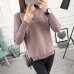 OHCLOTHING 2017 new spring Korean Short all-match winter sweater knitted shirt with long sleeves loose women sweater pullover