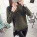 OHCLOTHING 2017 new spring Korean Short all-match winter sweater knitted shirt with long sleeves loose women sweater pullover