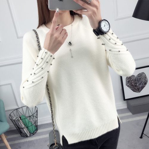 OHCLOTHING 2017 new spring Korean Short all-match winter sweater knitted shirt with long sleeves loose women sweater pullover