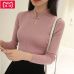 OHCLOTHING Hot 2019 Winter New Fashion Thickened half turtleneck sweater short female thread tight all-match solid new shirt