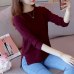 OHCLOTHING In the spring of 2018 new women's long sleeved Pullover female loose knit short shirt coat blouse