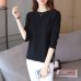 OHCLOTHING In the spring of 2018 new women's long sleeved Pullover female loose knit short shirt coat blouse