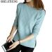 OHCLOTHING In the spring of 2018 new women's long sleeved Pullover female loose knit short shirt coat blouse