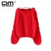 OMCHION Pull Femme 2019 Autumn Winter Twist Soft Women Sweaters And Pullovers Lantern Sleeve Short Sweater Loose Jumper SW96