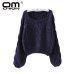 OMCHION Pull Femme 2019 Autumn Winter Twist Soft Women Sweaters And Pullovers Lantern Sleeve Short Sweater Loose Jumper SW96