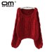 OMCHION Pull Femme 2019 Autumn Winter Twist Soft Women Sweaters And Pullovers Lantern Sleeve Short Sweater Loose Jumper SW96