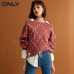 ONLY  womens' winter new loose rope lace knit sweater Trendy diamond lattice Tie-up design|118324560