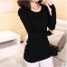 PEONFLY Autumn Elastic Long Sleeve Sweaters Female Pullover Turtleneck Women Pullovers Jumper Streetwear Knitted Tops BLACK RED