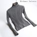 Plus Size S-2XL Thick Warm Women Pullover Sweater Fashion Knitted With Velvets Jumper Top Rib Silm Female Turtleneck Sweater