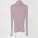 Ribbed Turtleneck Sweater Knitted Tops Women High Neck Pullovers With Thumb Hole Fall Winter Jumper