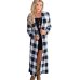 Rogi Summer Autumn Plaid Long Cardigan Women 2019 Casual Long Sleeve Cardigan Fashion Patchwork Color Block Slim Lady Outerwear