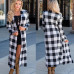 Rogi Summer Autumn Plaid Long Cardigan Women 2019 Casual Long Sleeve Cardigan Fashion Patchwork Color Block Slim Lady Outerwear