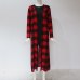 Rogi Summer Autumn Plaid Long Cardigan Women 2019 Casual Long Sleeve Cardigan Fashion Patchwork Color Block Slim Lady Outerwear