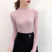 SVOKOR Sweater Women Solid Slim Half-neckline Warm Knitwear Winter Long Sleeve Turtleneck Top