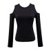 Sexy Women Off Shoulder Long Sleeve Knitted Sweater Solid Skinny Slim Sweater