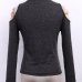 Sexy Women Off Shoulder Long Sleeve Knitted Sweater Solid Skinny Slim Sweater