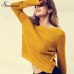 Simenual 2018 Fashion yellow sweaters for women autumn winter knitted jumper sueter mujer side slit lady's sweater pull clothes