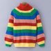 Simenual Rainbow turtleneck sweaters women winter 2018 jumpers knitted clothes fashion striped oversized pullover female sale