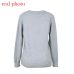 Simenual V neck women sweaters and pullovers knitted autumn winter clothing solid basic slim pullover female jumper sweater lady