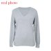 Simenual V neck women sweaters and pullovers knitted autumn winter clothing solid basic slim pullover female jumper sweater lady