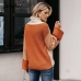 Simplee Patchwork turtleneck knitted sweaters female Casual long sleeve korean pullover jumper Women streetwear ladies sweater