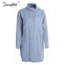 Simplee Turtleneck high split knitting pullover Autumn winter long sleeve leisure sweater dress women pull streetwear jumper