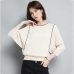 Spring Round neck Striped Knit Sweater Fashion and elegant White Sweater 2019 Brand Design black Spring Knitting Sweater woman