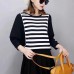 Spring Round neck Striped Knit Sweater Fashion and elegant White Sweater 2019 Brand Design black Spring Knitting Sweater woman