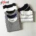 Summer Short Sleeve Striped Pullover Women Sweater Knitted 2019 Sweaters O-Neck Tops Korean Pull Femme Jumper Female White Black