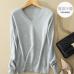 Sweater V-Neck Women Fashion Autumn Cashmere Wool Knit Sweater V-Neck Solid Slim Sexy Pullovers Coat Female Blouse Knit Sweater