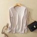 Sweater V-Neck Women Fashion Autumn Cashmere Wool Knit Sweater V-Neck Solid Slim Sexy Pullovers Coat Female Blouse Knit Sweater