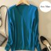 Sweater V-Neck Women Fashion Autumn Cashmere Wool Knit Sweater V-Neck Solid Slim Sexy Pullovers Coat Female Blouse Knit Sweater