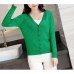 Sweater Women 2018 New Plus Size Cardigan Female Knitted Sweater Long Sleeve Crochet Casual V-Neck Cardigans Woman Tops ZA 4XL