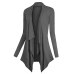 Sweater Women Solid Drape Front Open Irregular Casual Cardigan Thin Coat Tops Outcoats Winter Clothes Cardigan Ladies Wild Coat