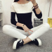 TIGENA Autumn Winter Sweater Women 2019 Knitted High Elastic Jumper Women Sweaters And Pullovers Female Black Pink Tops Ladies