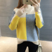 TIGENA Contrast Color Winter Sweater Women 2019 Long Sleeve Jumper Women Sweater and Pullover Knitted Sweater Female Pull Femme